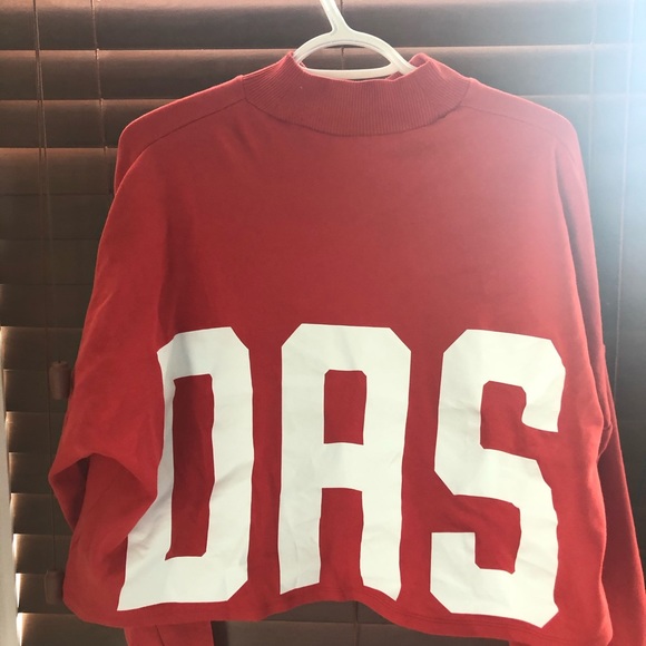 Adidas Bold Age Red Mockneck Cropped sweater - Picture 3 of 4
